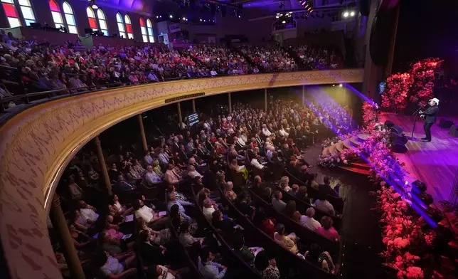 FILE - Brad Paisley performs during a tribute to country music star Naomi Judd at the Ryman Auditorium Sunday, May 15, 2022, in Nashville, Tenn. (AP Photo/Mark Humphrey)