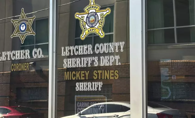 The front of the Letcher County Sheriff's Dept. office is shown on Friday, Sept. 20, 2024 in Whitesburg, Ky. (AP Photos/Dylan Lovan)