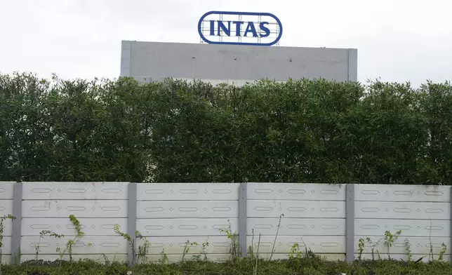 An INTAS pharmaceutical manufacturing plant is seen Ahmedabad, India, Friday, Aug. 2, 2024, where U.S. Food and Drug Administration inspectors documented a “cascade of failure” during a 2022 safety inspection. (AP Photo/Ajit Solanki)