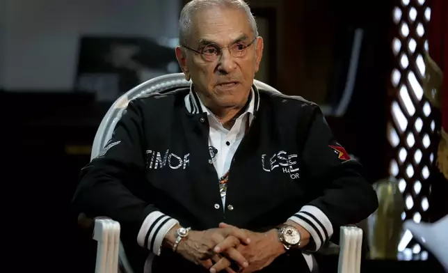 President of East Timor José Ramos-Horta speaks during an interview with The Associated Press at the Presidential Palace in Dili, East Timor, Wednesday, Sept. 4, 2024. (AP Photo/Firdia Lisnawati)