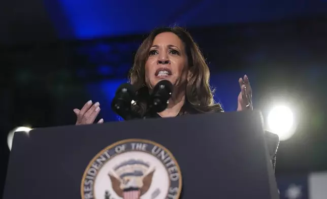 Vice President Kamala Harris speaks during a campaign event on Friday, Sept. 20, 2024, in Atlanta. (AP Photo/Brynn Anderson)