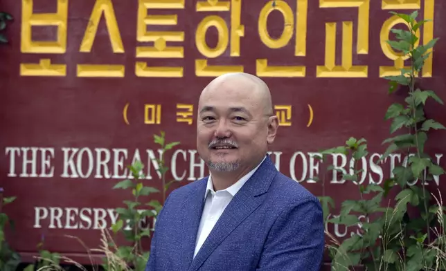 Dr. Soong-Chan Rah poses at the Korean Church of Boston, Saturday, Sept. 7, 2024, in Brookline, Mass. (AP Photo/Michael Dwyer)