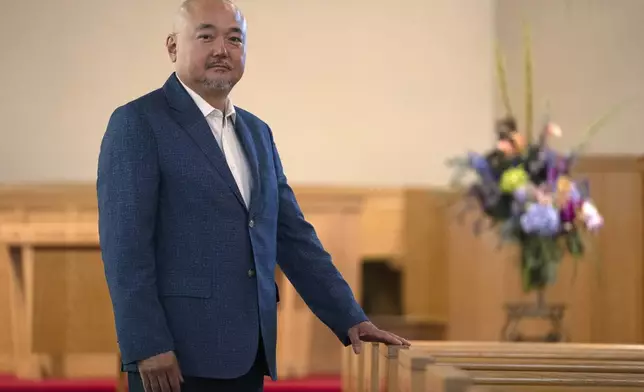 Dr. Soong-Chan Rah poses at the Korean Church of Boston, Saturday, Sept. 7, 2024, in Brookline, Mass. (AP Photo/Michael Dwyer)