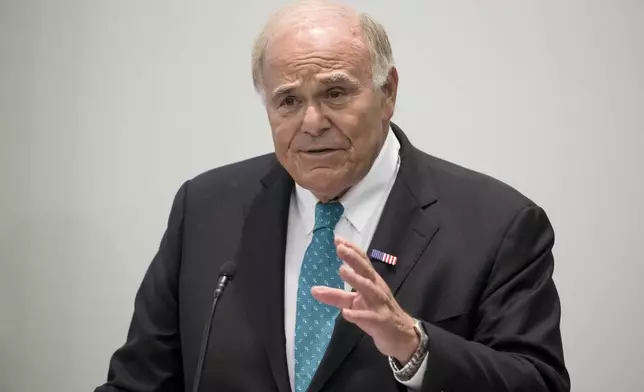 FILE - Former Pennsylvania Gov. Ed Rendell speaks during a gubernatorial forum in Philadelphia, Oct. 10, 2018. (AP Photo/Matt Rourke, File)