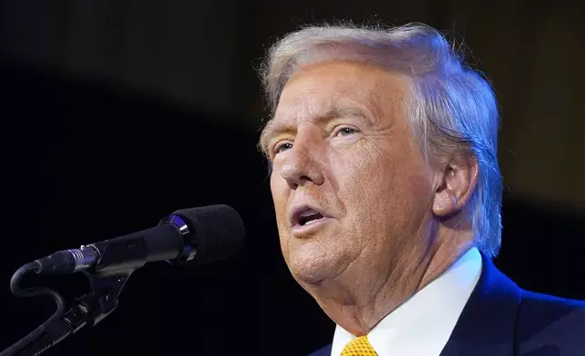 Republican presidential candidate former President Donald Trump speaks at the Israeli American Council National Summit, Thursday, Sept. 19, 2024, in Washington. (AP Photo/Evan Vucci)