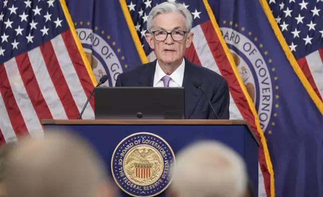 Federal Reserve Board Chairman Jerome Powell speaks during a news conference at the Federal Reserve in Washington, Wednesday, Sept. 18, 2024. (AP Photo/Ben Curtis)