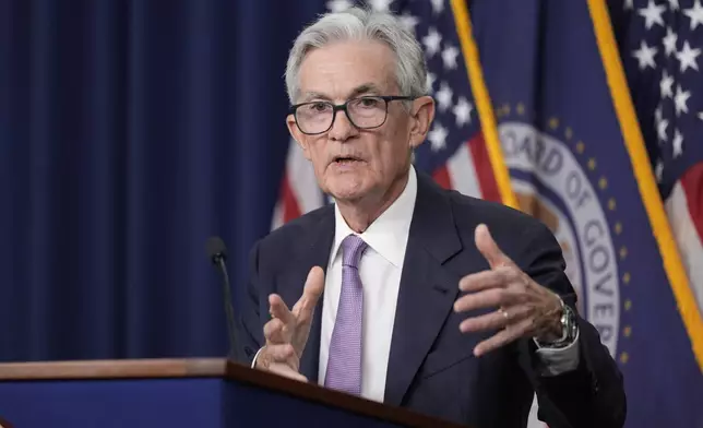 Federal Reserve Board Chairman Jerome Powell speaks during a news conference at the Federal Reserve in Washington, Wednesday, Sept. 18, 2024. (AP Photo/Ben Curtis)