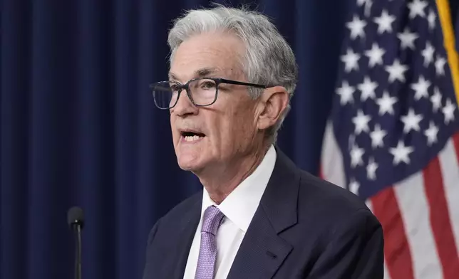 Federal Reserve Board Chairman Jerome Powell speaks during a news conference at the Federal Reserve in Washington, Wednesday, Sept. 18, 2024. (AP Photo/Ben Curtis)