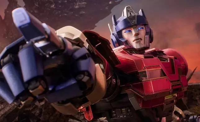 This image released by Paramount Pictures shows character Orion Pax/Optimus Prime, voiced by Chris Hemsworth, in a scene from "Transformers One." (Paramount Pictures via AP)