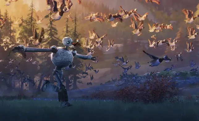 This image released by Universal Pictures shows a scene from DreamWorks Animation's "Wild Robot." (DreamWorks Animation/Universal Pictures via AP)