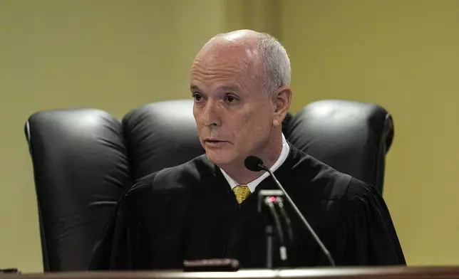 Barrow County Superior Court Judge Currie Mingledorff II speaks during a first appearance of Colt Gray at the Barrow County courthouse for the Wednesday shooting at Apalachee High School, Friday, Sept. 6, 2024, in Winder, Ga. (AP Photo/Brynn Anderson, Pool)