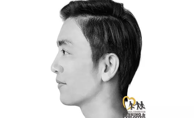 This artist rendering provided by the Suffolk County, NY District Attorney, Monday, Sept 16, 2024, shows a male of Asian descent, one of the victims whose remains were found along a coastal highway in New York's Long Island more than a decade ago, known as the Gilgo Beach killings. (National Center for Missing and Exploited Children via AP)