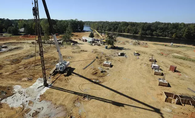 FILE - The construction of the Wind Creek Casino and Hotel is seen on Oct. 17, 2012, in Wetumpka, Ala. (AP Photo/Montgomery Advertiser, Mickey Welsh, File)