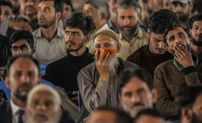 Supporters of Indian Prime Minister Narendra Modi attend an election rally in Srinagar, Indian controlled Kashmir, Thursday, Sept. 19, 2024. (AP Photo/Mukhtar Khan)