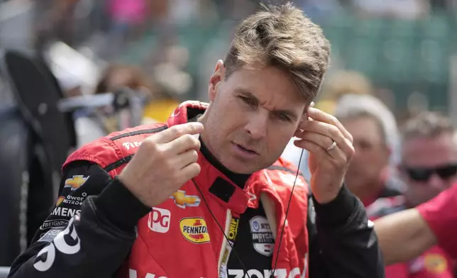 FILE - Will Power, of Australia, prepares to drive during qualifications for the Indianapolis 500 auto race at Indianapolis Motor Speedway, Saturday, May 18, 2024, in Indianapolis. (AP Photo/Darron Cummings, File)