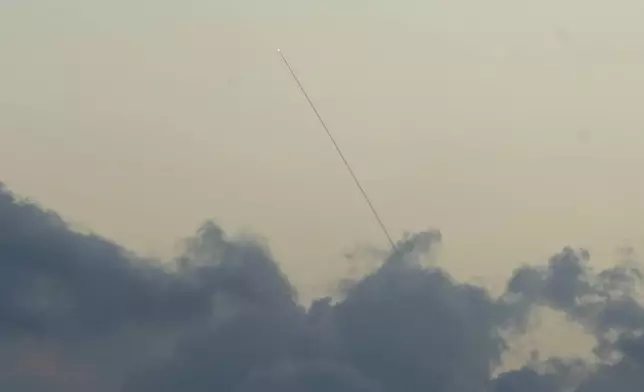 Israeli Iron Dome air defense system fires to intercept rockets that were launched from Lebanon, in northern Israel, Sunday, Sept. 22, 2024. (AP Photo/Baz Ratner)