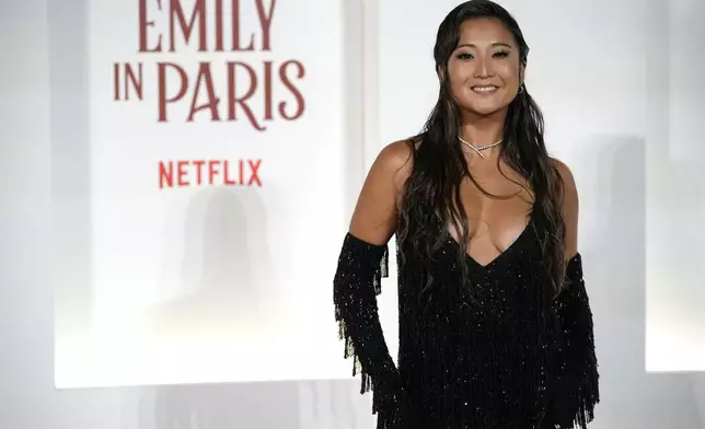 Actress Ashley Park arrives at the premiere of "Emily in Paris", in Rome, Tuesday, Sept. 10, 2024. (AP Photo/Andrew Medichini)