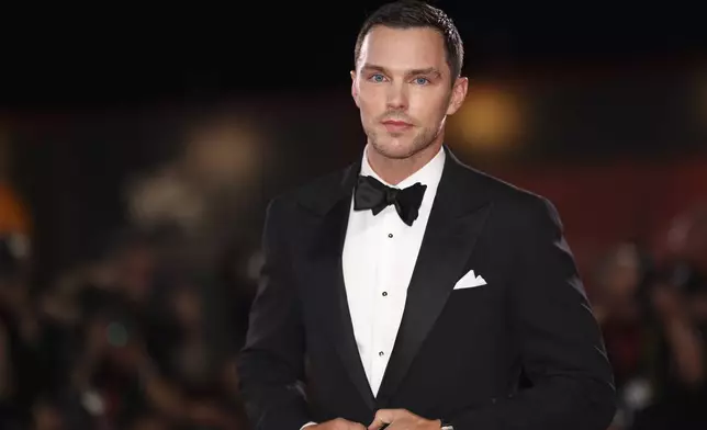 Nicholas Hoult poses for photographers upon arrival for the premiere of the film 'The Order' during the 81st edition of the Venice Film Festival in Venice, Italy, on Saturday, Aug. 31, 2024. (Photo by Vianney Le Caer/Invision/AP)