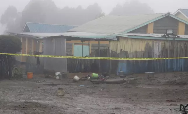 Part of a dormitory is seen following a fire at the Hillside Endarasha Primary in Nyeri, Kenya Friday, Sept. 6, 2024. A fire in a school dormitory in Kenya has killed several students and seriously burned others. (AP Photo)