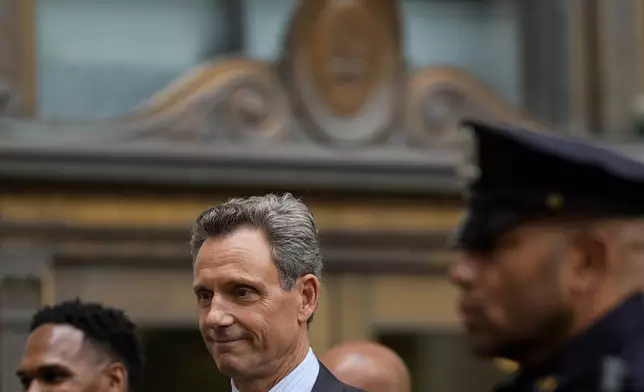 Tony Goldwyn films an episode of Law &amp; Order, Friday, Sept. 27, 2024, in New York. (AP Photo/Julia Demaree Nikhinson)