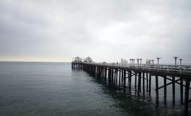 The Malibu Pier stretches onto the ocean Thursday, Sept. 12, 2024, Malibu, Calif., following a 4.7 magnitude earthquake in the area. (AP Photo/Eric Thayer)