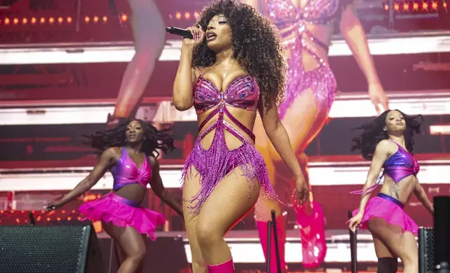 FILE - Megan Thee Stallion performs during BottleRock Napa Valley on Friday, May 24, 2024, in Napa, Calif. (Photo by Amy Harris/Invision/AP, File)