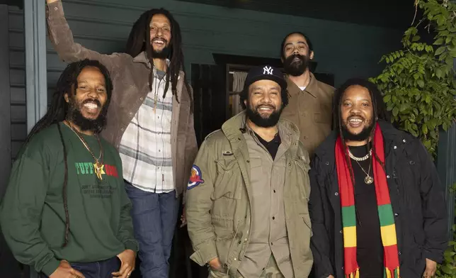 Ziggy Marley, from left, Julian Marley, Ky-Mani Marley, Damian Marley and Stephen Marley pose for a portrait on Sunday, Sept. 22, 2024, in New York. (Photo by Matt Licari/Invision/AP)