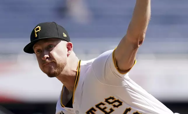 Pittsburgh Pirates starting pitcher Bailey Falter delivers during the fifth inning of a baseball game against the Miami Marlins, Wednesday, Sept. 11, 2024, in Pittsburgh. (AP Photo/Matt Freed)