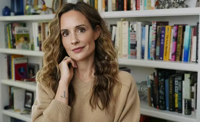 Meaghan Oppenheimer, the creator and showrunner of the Hulu series "Tell Me Lies," poses for a portrait at home, Wednesday, Sept. 11, 2024, in Los Angeles. (AP Photo/Chris Pizzello)