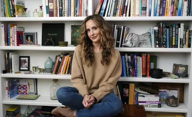 Meaghan Oppenheimer, the creator and showrunner of the Hulu series "Tell Me Lies," poses for a portrait at home, Wednesday, Sept. 11, 2024, in Los Angeles. (AP Photo/Chris Pizzello)