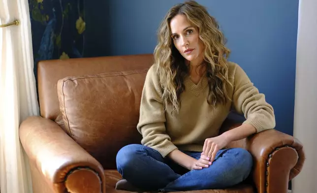 Meaghan Oppenheimer, the creator and showrunner of the Hulu series "Tell Me Lies," poses for a portrait at home, Wednesday, Sept. 11, 2024, in Los Angeles. (AP Photo/Chris Pizzello)