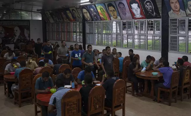 First-year students gather in the dining hall at the Raúl Isidro Burgos Rural Normal School in Ayotzinapa, Guerrero state, Mexico, Sunday, Aug. 25, 2024. (AP Photo/Felix Marquez)