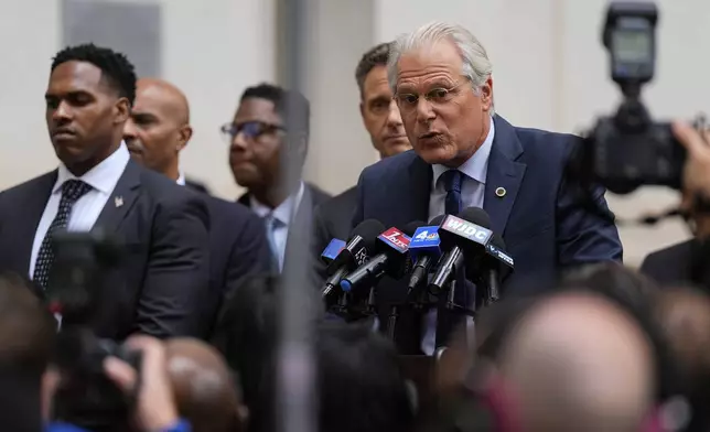 Bruce Altman films an episode of Law &amp; Order, Friday, Sept. 27, 2024, in New York. (AP Photo/Julia Demaree Nikhinson)