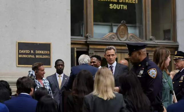 Tony Goldwyn films an episode of Law &amp; Order, Friday, Sept. 27, 2024, in New York. (AP Photo/Julia Demaree Nikhinson)