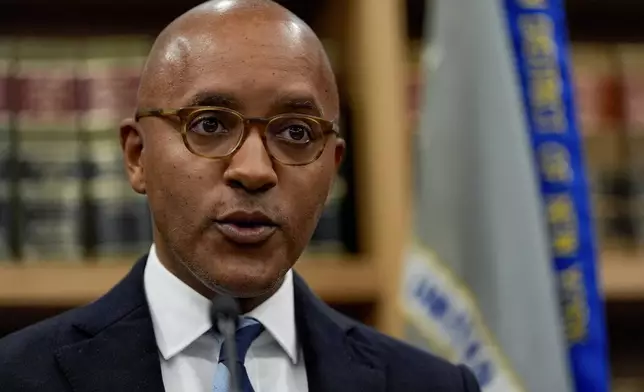 U.S. Attorney Damian Williams, speaks at a news conference detailing an indictment against New York City Mayor Eric Adams, Thursday, Sept. 26, 2024, in New York. (AP Photo/Julia Demaree Nikhinson)