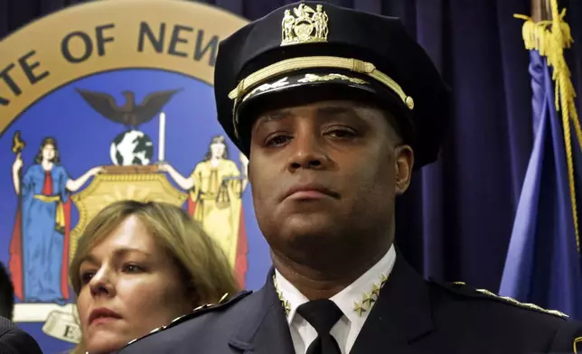 FILE - New York City Police Dept. Chief of Department Philip Banks attends a news conference, in New York, Jan. 30, 2014. (AP Photo/File)