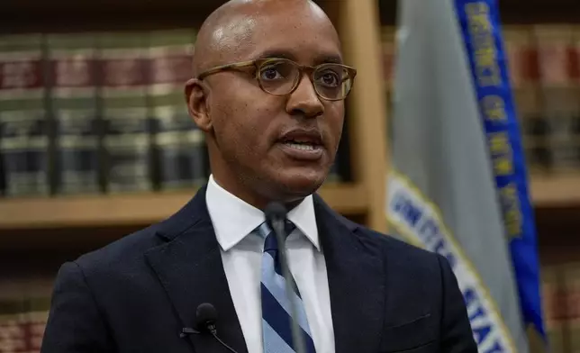 U.S. Attorney Damian Williams, speaks at a news conference detailing an indictment against New York City Mayor Eric Adams, Thursday, Sept. 26, 2024, in New York. (AP Photo/Julia Demaree Nikhinson)