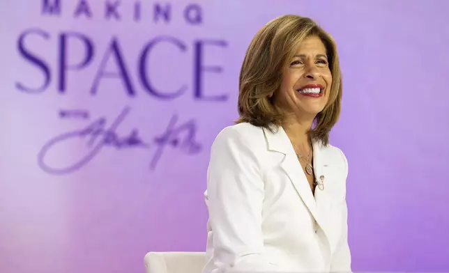 This image released by NBC shows "Today" show co-host Hoda Kotb on the set in New York on June 12, 2024. (Nathan Congleton/NBC via AP)