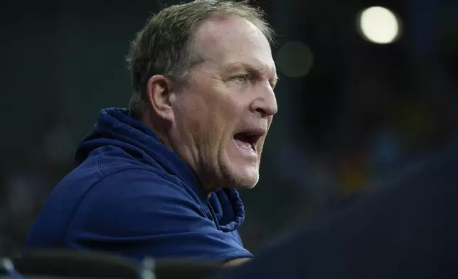 Milwaukee Brewers manager Pat Murphy is seen during the third inning of a baseball game against the Philadelphia Phillies Monday, Sept. 16, 2024, in Milwaukee. (AP Photo/Morry Gash)