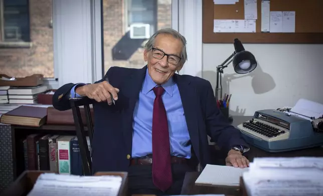 Robert Caro poses for a portrait on Wednesday, Sept. 11, 2024, in New York. (Photo by Andy Kropa/Invision/AP)