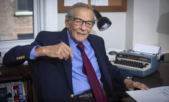 Robert Caro poses for a portrait on Wednesday, Sept. 11, 2024, in New York. (Photo by Andy Kropa/Invision/AP)