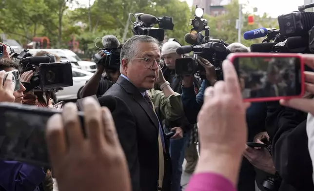 Marc Agnifilo, attorney for Sean "Diddy" Combs, arrives at Manhattan federal court, Tuesday, Sept. 17, 2024, in New York. (AP Photo/Seth Wenig)