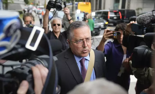 Marc Agnifilo, attorney for Sean "Diddy" Combs, arrives at Manhattan federal court, Tuesday, Sept. 17, 2024, in New York. (AP Photo/Seth Wenig)