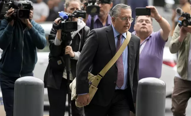 Marc Agnifilo, attorney for Sean "Diddy" Combs, arrives at Manhattan federal court, Tuesday, Sept. 17, 2024, in New York. (AP Photo/Pamela Smith)