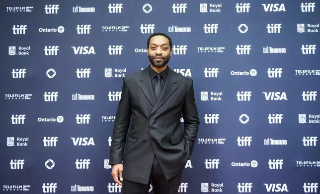 Chiwetel Ejiofor attends the premiere of "The Life of Chuck" during the Toronto International Film Festival, Friday, Sept. 6, 2024, in Toronto. (Christopher Katsarov/The Canadian Press via AP)