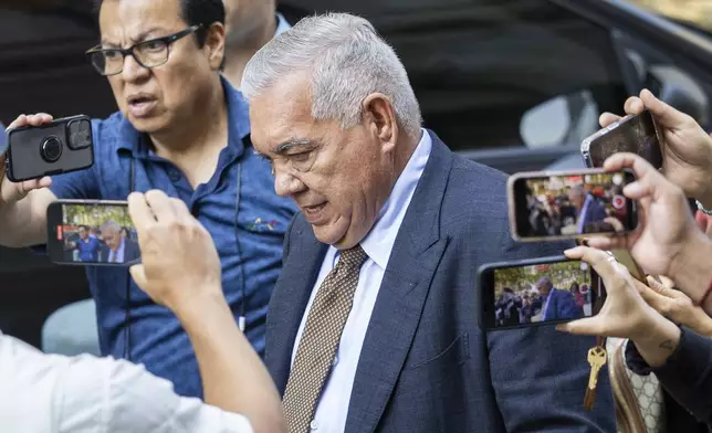 Frank Perez, attorney for longtime drug cartel leader Ismael “El Mayo” Zambada, leaves Brooklyn federal court after Zambada's arraignment Friday, Sept. 13, 2024, in New York. (AP Photo/Corey Sipkin)