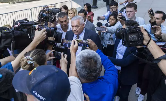 Frank Perez, attorney for longtime drug cartel leader Ismael “El Mayo” Zambada, leaves Brooklyn federal court after Zambada's arraignment Friday, Sept. 13, 2024, in New York. (AP Photo/Corey Sipkin)