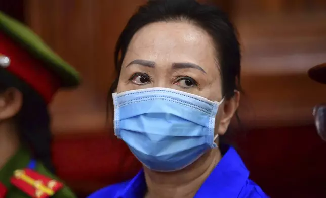 Business woman Truong My Lan, a real estate tycoon sentenced to death for financial fraud, attends her second trial in Vietnam's largest fraud case in Ho Chi Minh City, Vietnam Thursday, Sept. 19, 2024. (Thanh Tung/VnExpress via AP)