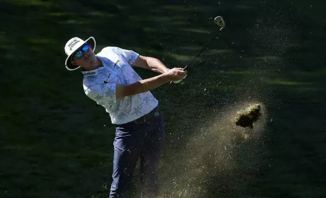 Joel Dahmen hits from the 14th fairway during the first round of the Procore Championship PGA golf tournament at the Silverado Resort North Course in Napa, Calif., Thursday, Sept. 12, 2024. (AP Photo/Jeff Chiu)