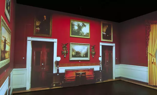 The White House Red Room as is today, shown at The People's House exhibit, Monday, Sept. 16, 2024 in Washington. (AP Photo/Jose Luis Magana)